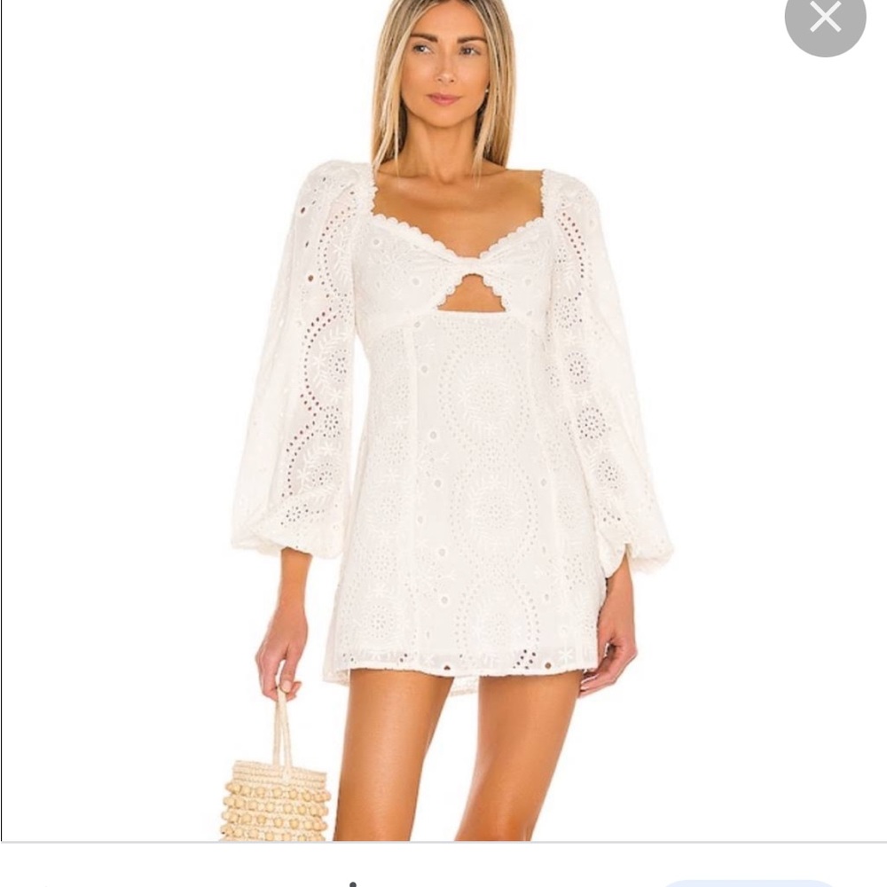 Majorelle Lizzy white eyelet dress
